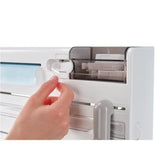 Dérouleur mural Leifheit Parat Plus ComfortLine 25723, porte-rouleau mural avec lames tranchantes et 6 places de rangements, blanc