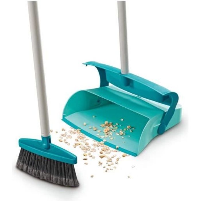 LEIFHEIT 41405 Sweeping set with handle and dust collector, broom with joint, dustpan with cover