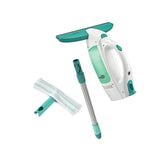 Nettoyeur pour vitre avec manche et mouilleur Leifheit Dry & Clean 51003, set pour un nettoyage sans traces, autonomie 38min