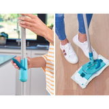 Set lave sol avec seau essoreur Leifheit Clean Twist M Ergo 52120, balais serpillere plat, manche télescopique de 110 a 140 cm