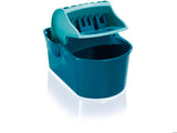 Seau essoreur Leifheit Profi Compact 55080, essore-housse de 8 L compatible avec lave-sol serpillere Leifheit Profi XL, turquoise