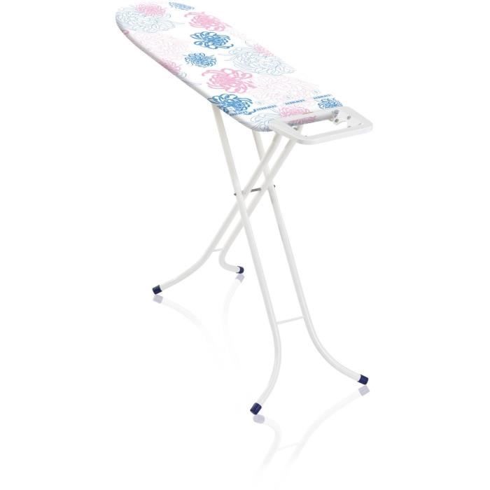 Table a repasser Leifheit Classic S Basic 72576, table de repassage avec hauteur réglable de 69 a 88 cm, housse en cotton, 110x30cm