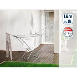 Étendoir a linge Leifheit 180 Classic Siena 81151, séchoir a linge avec 18m d'étendage, tancarville ultra-léger et spacieux, gris