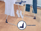 Étendoir a linge Leifheit Classic 200 Flex 81408,  séchoir a linge avec 20m d'étendage et ailettes réglables en hauteur, blanc