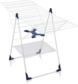 Étendoir a linge Leifheit Classic 250 Flex 81409,  séchoir a linge avec 25m d'étendage et ailettes réglables en hauteur, blanc