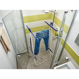 Séchoir a linge Leifheit 190 Pegasus Tower 81435, étendoir a linge a  taille compacte avec 19m d'étendage, tour a 3 niveaux, blanc