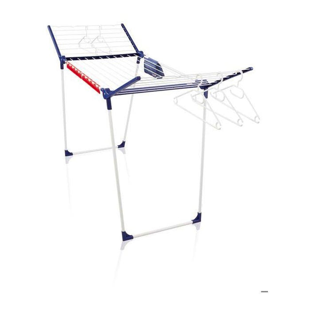 Étendoir a linge Leifheit Pegasus 200 Solid Comfort 81516, séchoir a linge avec 20m d'étendage, tancarville 8 accessoires, blanc