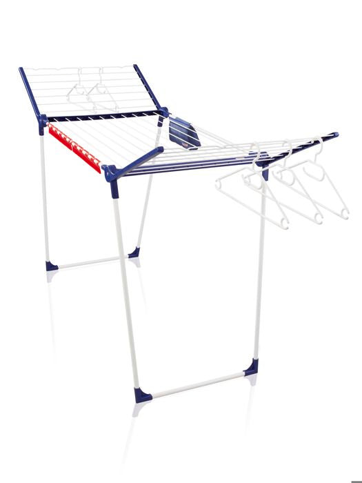Étendoir a linge Leifheit Pegasus 200 Solid Comfort 81516, séchoir a linge avec 20m d'étendage, tancarville 8 accessoires, blanc
