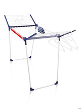 Étendoir a linge Leifheit Pegasus 200 Solid Comfort 81516, séchoir a linge avec 20m d'étendage, tancarville 8 accessoires, blanc