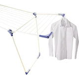 Étendoir a linge Leifheit Classic 180 Solid 81621, séchoir a linge compact avec 18m d'étendage et 4 supports pour cintres, blanc