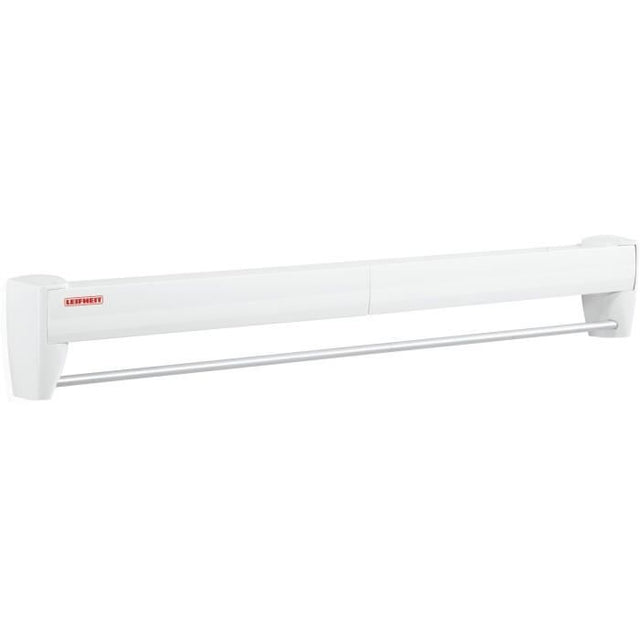 Séchoir mural Leifheit Telegant 36 Protect Plus 83201, étendoir mural dépliable avec 5 barres de 72cm, matériau inoxydable, blanc