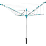 Séchoir parapluie Leifheit Linomatic 400 Easy 85285, étendoir a linge parapluie avec 40m d'étendage et syteme Easy-Lift, turquoise