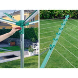 Séchoir parapluie Leifheit Linomatic 400 Easy 85285, étendoir a linge parapluie avec 40m d'étendage et syteme Easy-Lift, turquoise