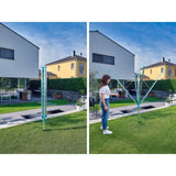 Séchoir parapluie Leifheit Linomatic 400 Easy 85285, étendoir a linge parapluie avec 40m d'étendage et syteme Easy-Lift, turquoise