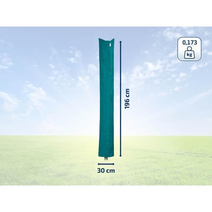 Housse de protection pour séchoir parapluie Leifheit 85666, housse de protection a fermeture éclair pour séchoir a linge 30 x 200 cm