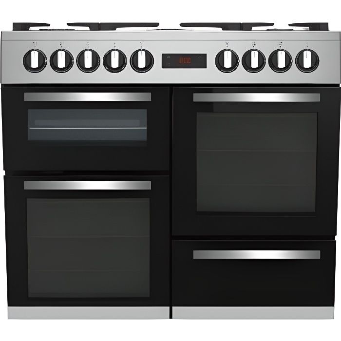 Piano de cuisson électrique BEKO - 6 gaz + 1 wok - 100 cm - PF335325DX - Inox