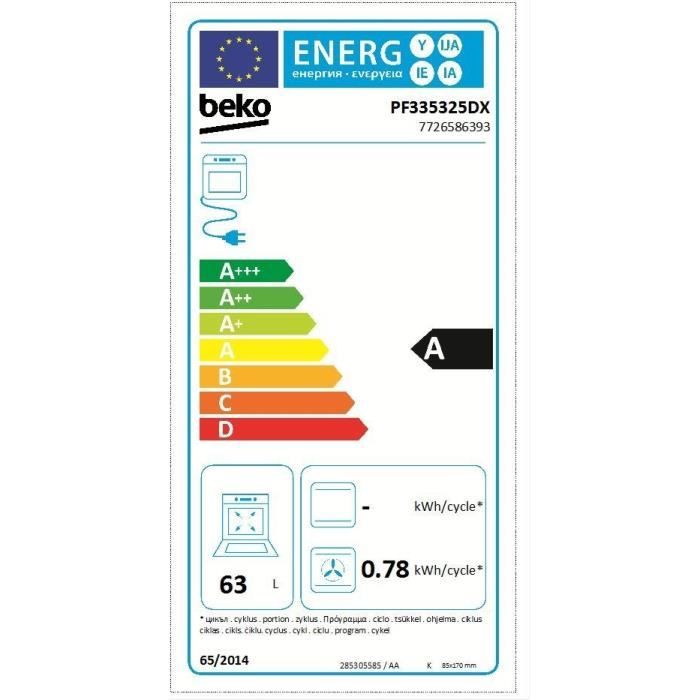 Piano de cuisson Èlectrique BEKO - 6 gaz + 1 wok - 100 cm - PF335325DX - Inox