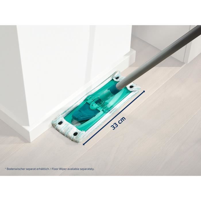 Housse micro duo Leifheit 55320, housse de rechange en microfibres pour balai serpilliere Clean Twist / Combi M, tous sols, 1 piece