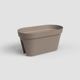 ARTEVASI Jardiniere pour balcon CAPRI -Gris taupe - 30 x 60 x H 30 cm - 26,8L