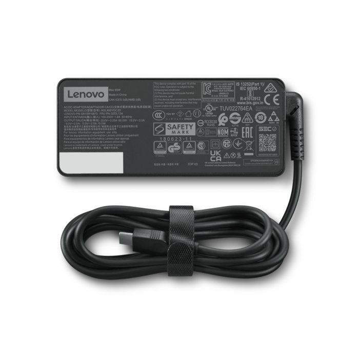 Chargeur secteur LENOVO 65W USB-C - Adaptateur alimentation PC portable - Charge rapide