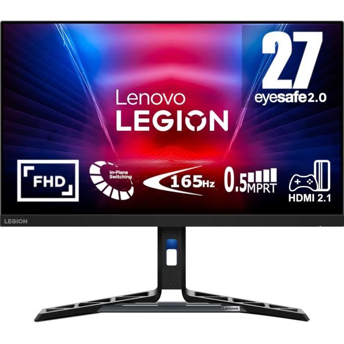 Ecran PC Gamer - LENOVO Legion R27i-30 - 27 IPS FHD 165Hz- 0,5ms - HDMI 2.1 - DP 1.4 - FreeSync Premium - Ergonomique