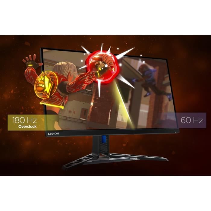 Ecran PC Gamer - LENOVO - 27 - FHD - 165Hz - Dalle IPS - 0,5ms -  Ajustable en hauteur - 66F8GAC3EU