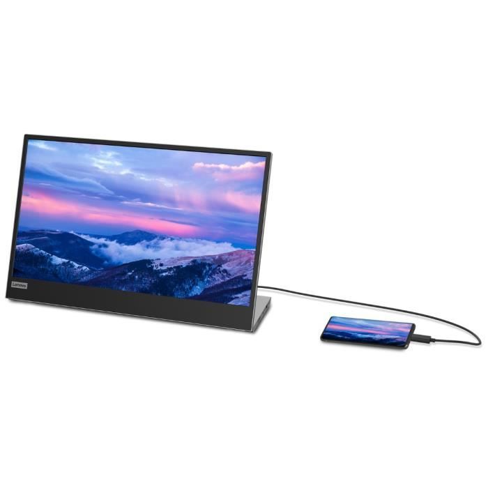 Ecran PC - LENOVO - 15,6 - FHD - 60Hz - Dalle IPS - 6ms - Ajustable en hauteur - 66E4UAC1WL