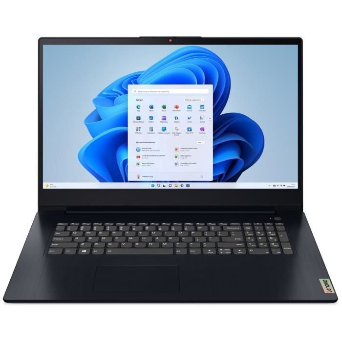 PC Portable LENOVO deaPad 3 17ALC6 | Windows 11 - 17 Ryzen 7 5700U - RAM 12 Go - SSD 512 Go - AZERTY