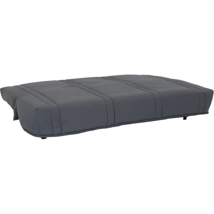 Banquette clic clac 3 places - anthracite - Style contemporain - L 193 x P 92 cm - LENA