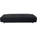 Banquette clic clac 3 places - tissu Noir - Style contemporain - L 193 x P 92 cm - LENA