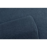 Canapé d'angle modulable - 4 places - LEONIE - Tissu Bleu Chambray - Têtières ajustables - 357 x 175 x 75 cm