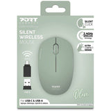 Souris sans fil - PORT Designs - 900543 Collection II - 2.4 GHz - Olive Vert
