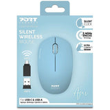 Souris sans fil - PORT Designs - 900544 Collection II - 2.4 GHz - Bleu azur