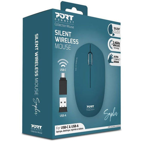 Souris sans fil - PORT Designs - 900545 Collection II - 2.4 GHz - Bleu profond