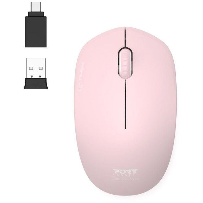 Souris sans fil - PORT Designs - 900541 Collection II - 2.4 GHz - Rose pâle