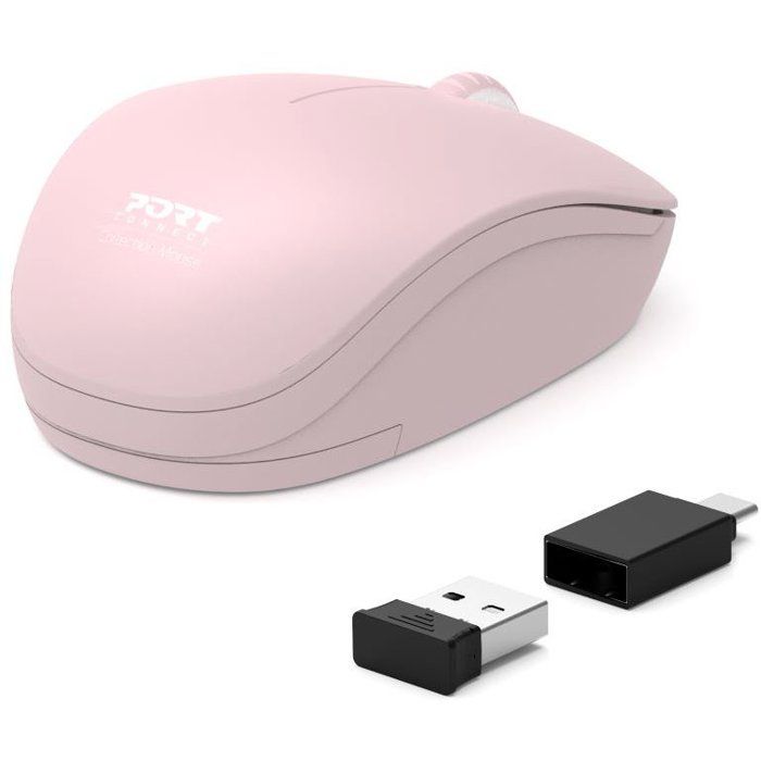 Souris sans fil - PORT Designs - 900541 Collection II - 2.4 GHz - Rose pâle