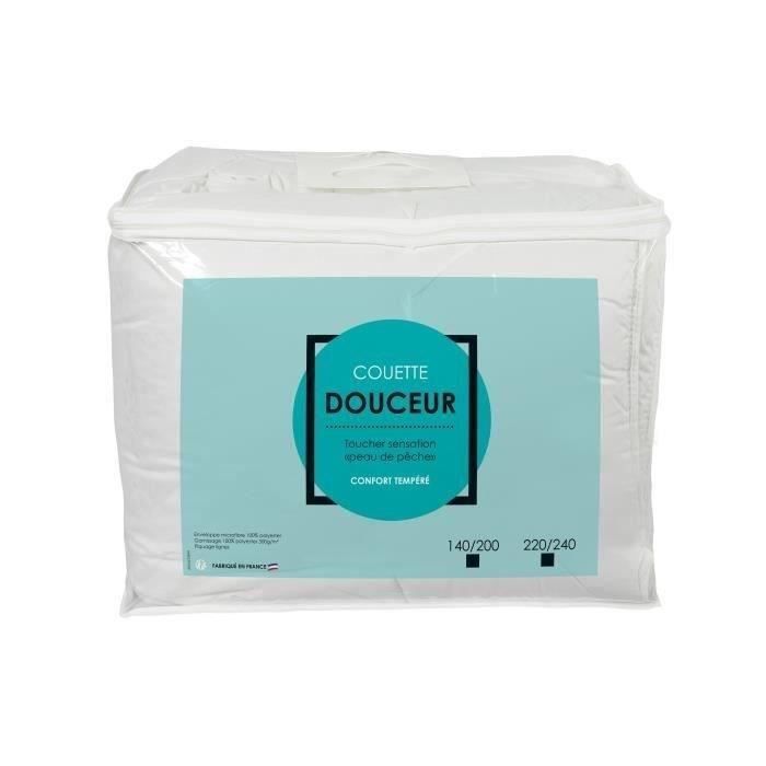 Couette Douceur Tempérée - BLANREVE - 100 % Polyester - 220 x 240 cm - Blanc
