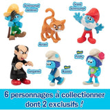 Coffret de figurines Les Schtroumpfs - Coffret 6 figurines - Contient 2 figurines inédites - Figurines de 5,5 cm - Des 3 ans