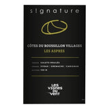 Signature Les Aspres Vignes du Vent 2022 Côtes du Roussillon Villages - Vin rouge de Languedoc