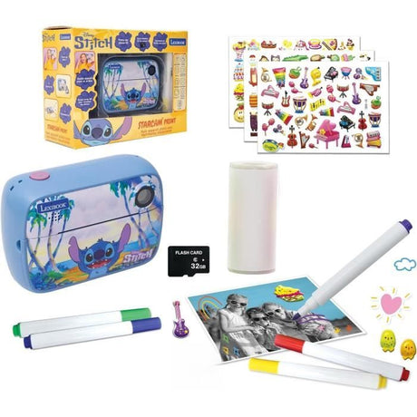 LEXIBOOK -  Appareil photo instantané - Starcam Print Stitch avec carte SD - Des 5 ans