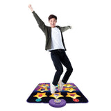 Lexibook - Tapis de danse électronique  - Touches Lumineuses - Enceinte intégrée - Violet/Jaune -DM10 - Bluetooth - 6 modes de jeu