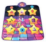 Lexibook - Tapis de danse électronique  - Touches Lumineuses - Enceinte intégrée - Violet/Jaune -DM10 - Bluetooth - 6 modes de jeu