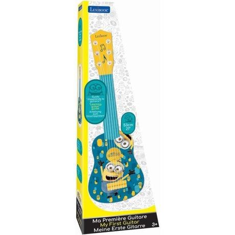 Lexibook, Les Minions, Ma premiere Guitare pour Enfant, 6 Cordes en Nylon, 53 cm, Guide Inclus, Des 3 ans