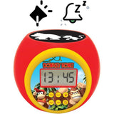 Lexibook - Réveil-projecteur Donkey Kong - Fonction Alarme et répétition Snooz - Veilleuse avec minuterie - Ecran LCD - Piles