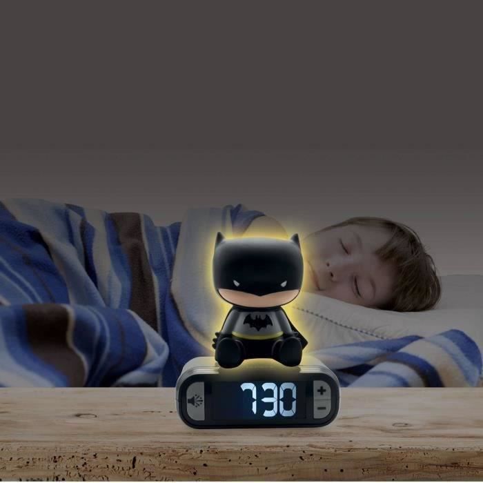 Réveil veilleuse digital LEXIBOOK - Batman - 3D lumineux et sonore - Noir - Enfant