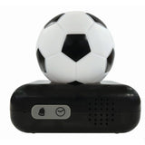 LEXIBOOK - Réveil veilleuse Football - Sons et mélodies, écran LCD rétro-éclairé et lumineux - Blanc, Noir