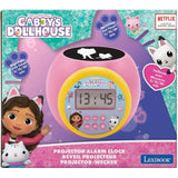 Lexibook - Réveil-projecteur Gabby - Fonction Alarme et répétition Snooz - Veilleuse avec minuterie - Ecran LCD - Piles