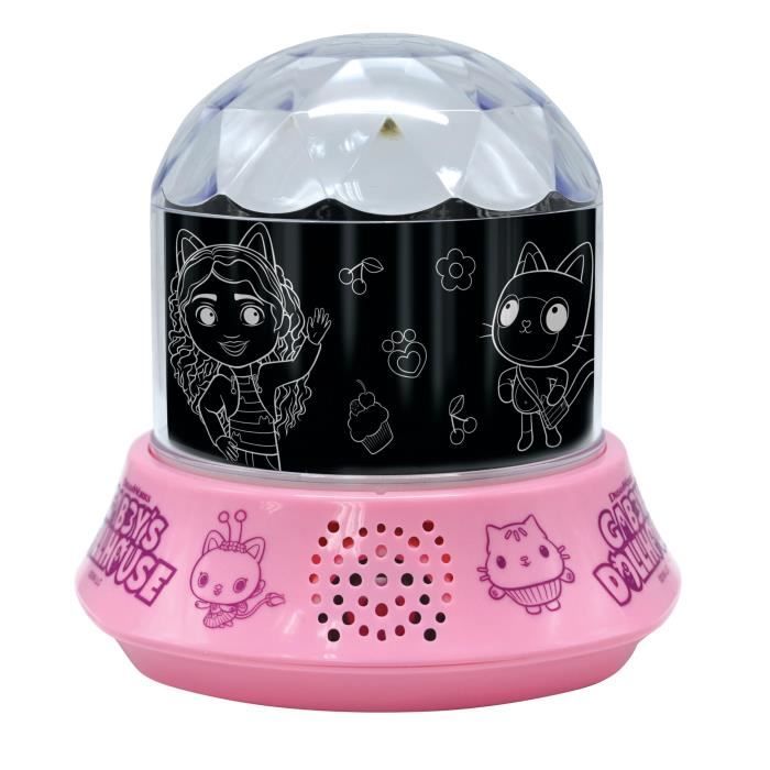 Veilleuse Gabby et la Maison Magique avec enceinte, projections, et mélodies incluses.