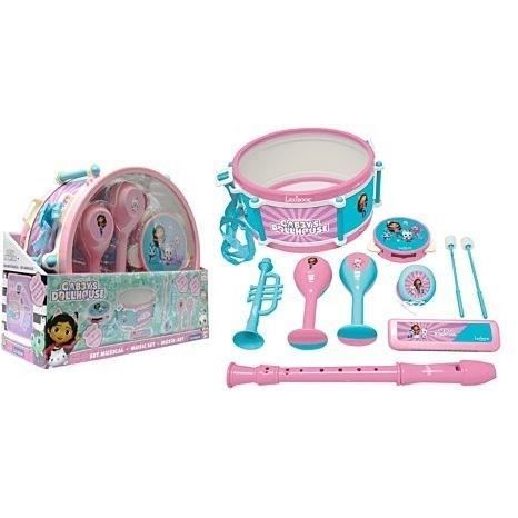 Lexibook - Set Musical Gabby et la Maison Magique - 7 instruments - Rangement dans le tambour