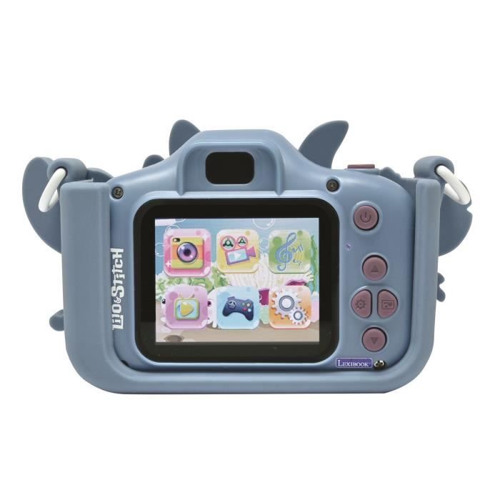 LEXIBOOK - Appareil photo pour enfant avec protection - 4 en 1 - Disney Stitch - Carte mémoire incluse
